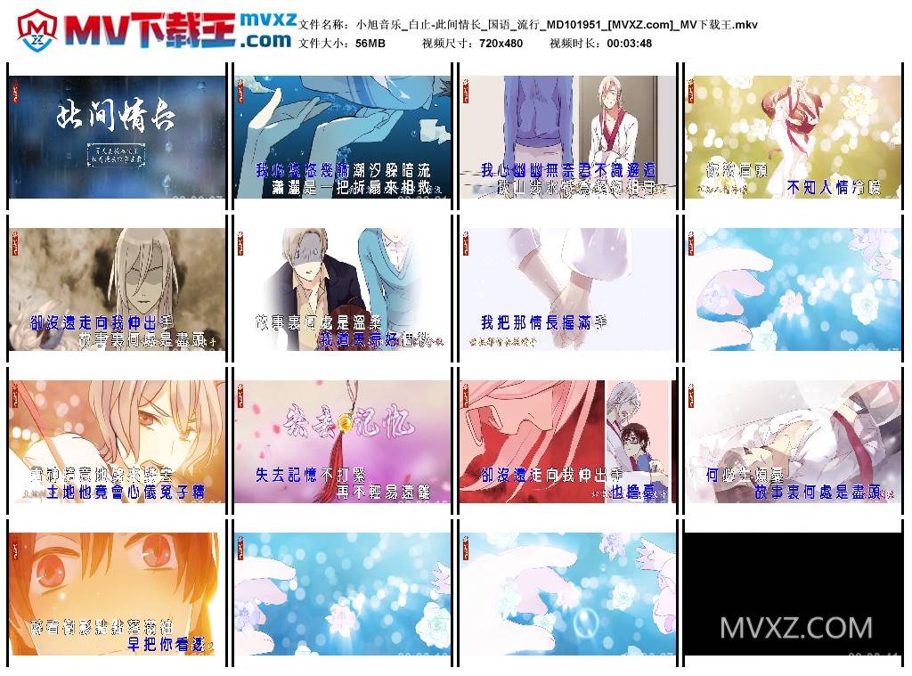 小旭音乐_白止-此间情长_国语_流行_MD101951